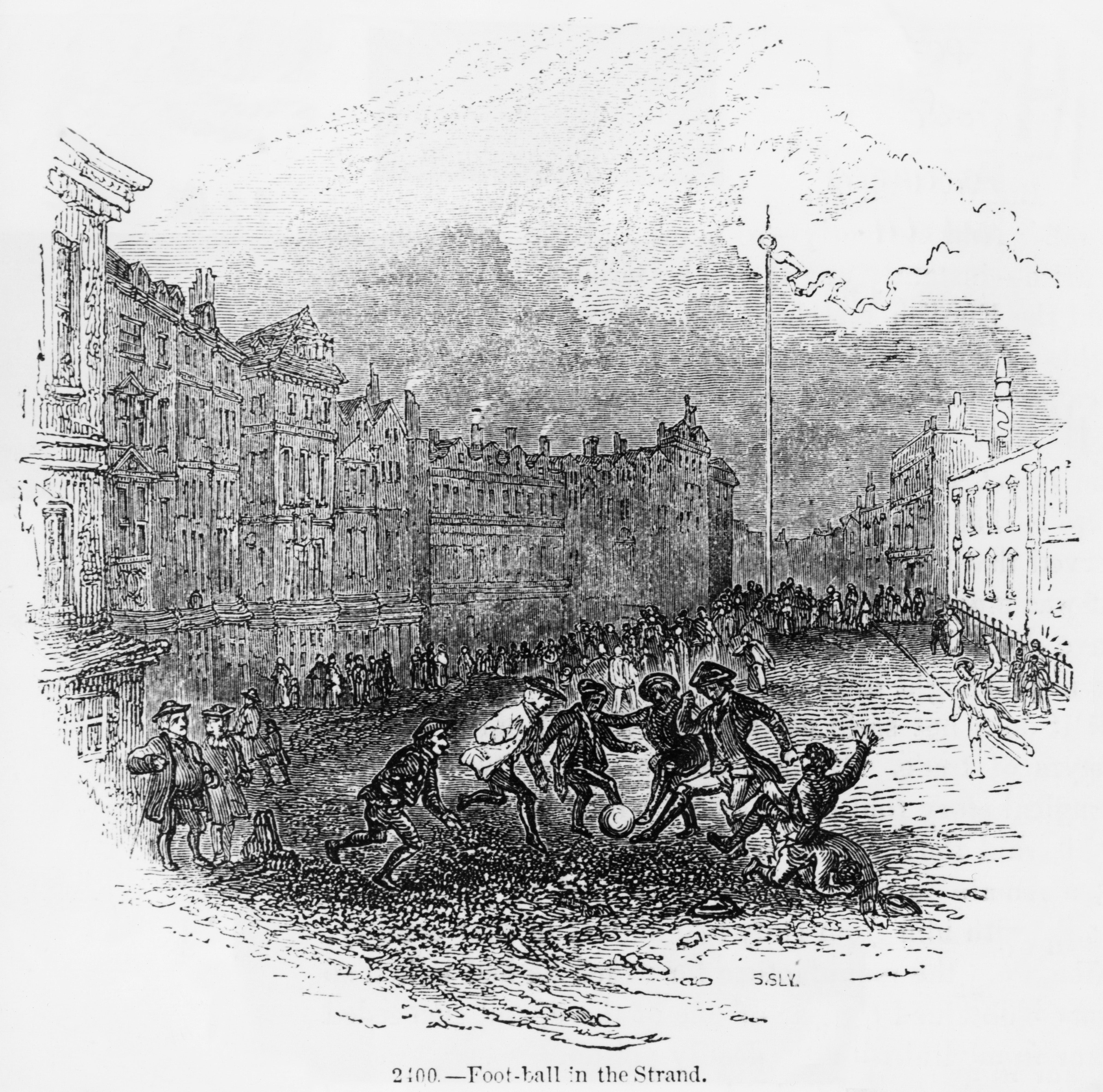Football match in Scotland's ancient fields