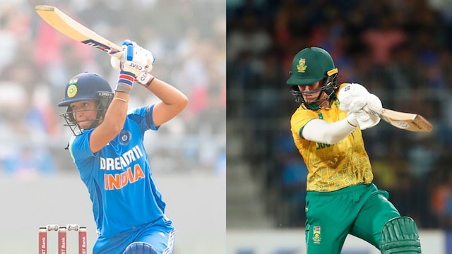 Amanjot Kaur celebrates after a key wicket in the Women's ODI Tri-Series