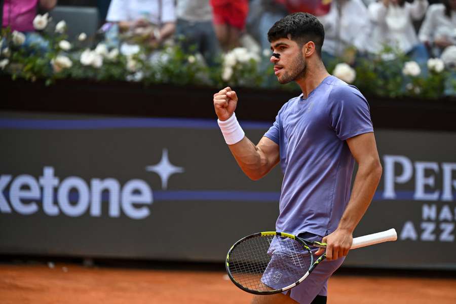 Carlos Alcaraz en el ATP de Roma