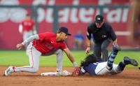 Royals celebrate clutch win over Red Sox at Kauffman Stadium