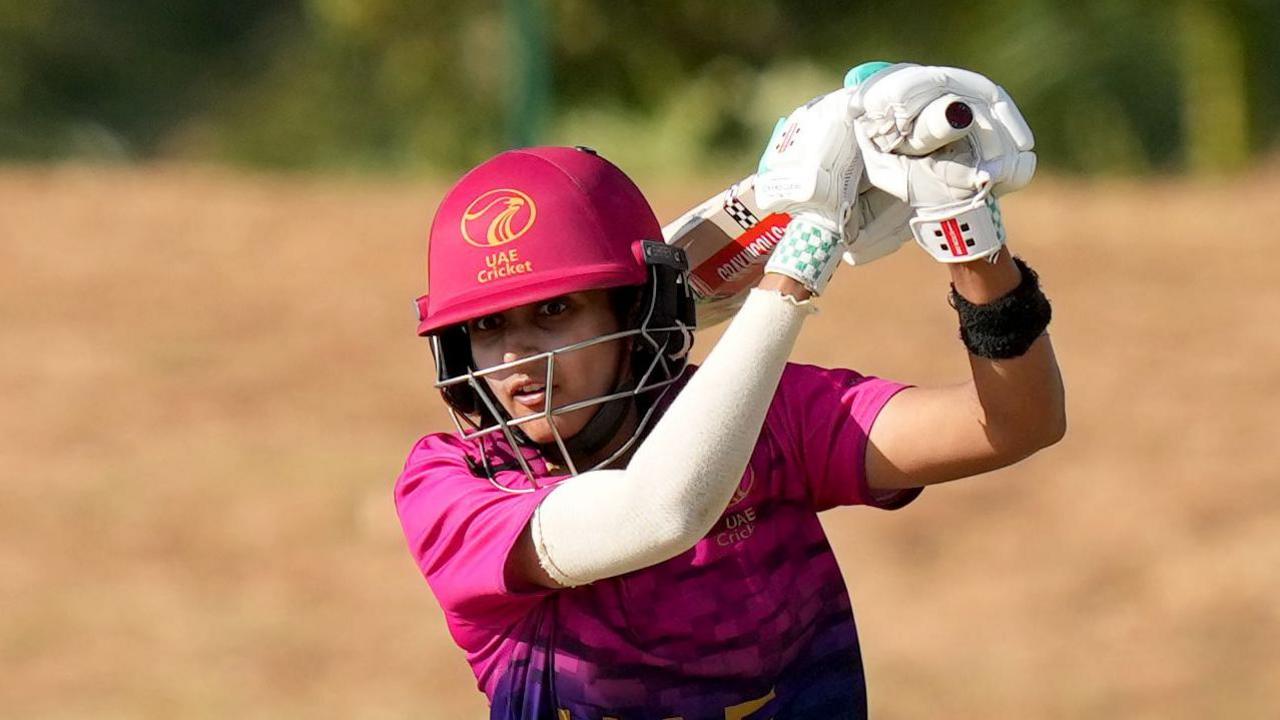 UAE women's cricket team celebrates a big win during the ICC Women's T20 World Cup Qualifier