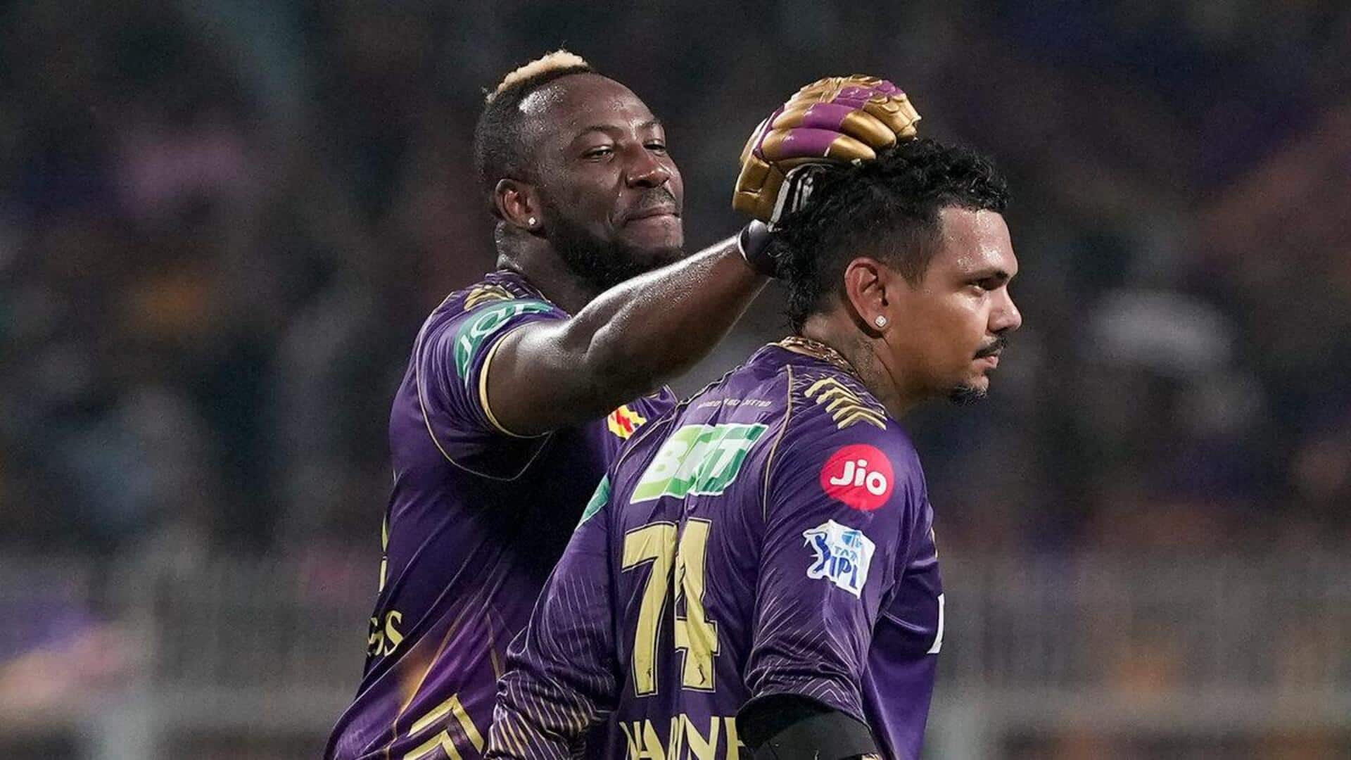 A packed stadium during a KKR vs RCB encounter