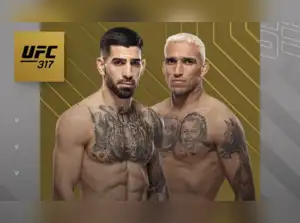 Islam Makhachev during a UFC fight, representing his transition to welterweight