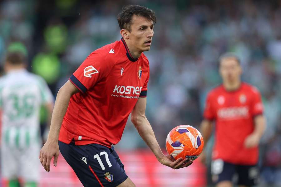 Ante Budimir celebrating a goal for Osasuna in La Liga