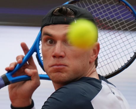 Casper Ruud competing in Rome