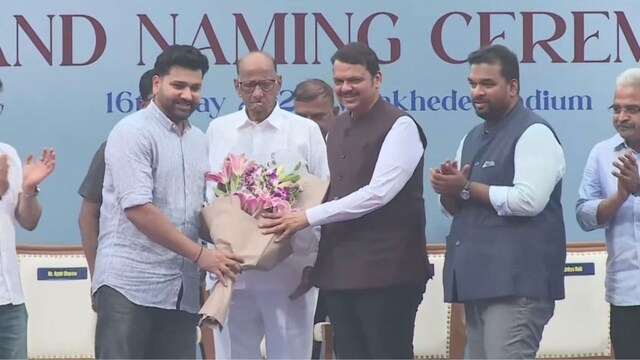 Rohit Sharma stand unveiling at Wankhede Stadium