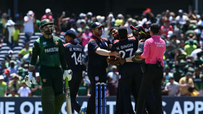Smit Patel in action for USA Cricket