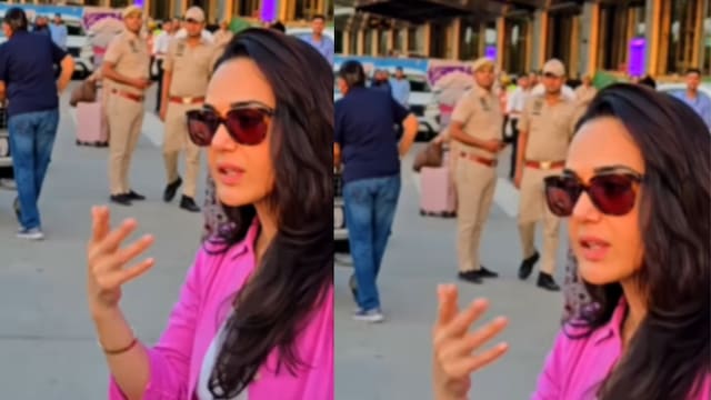 Preity Zinta at IPL match supporting Punjab Kings