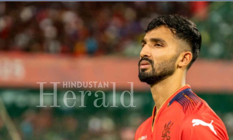 Mayank Agarwal playing for RCB in IPL 2025