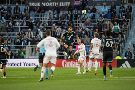 Minnesota vs St. Louis match action at Allianz Field