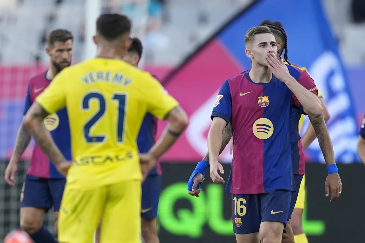 Celebración de Fermín López tras marcar un gol en LaLiga 2025