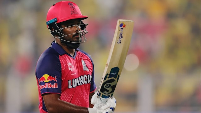 Sanju Samson celebrates a record-breaking moment for Rajasthan Royals in IPL