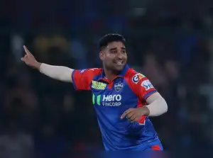 Vipraj Nigam during an IPL match for Delhi Capitals