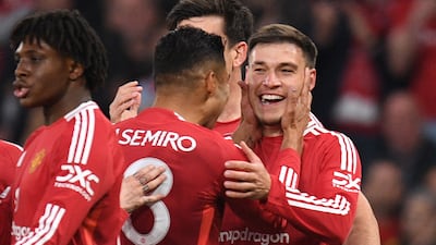 Noussair Mazraoui in action for Manchester United