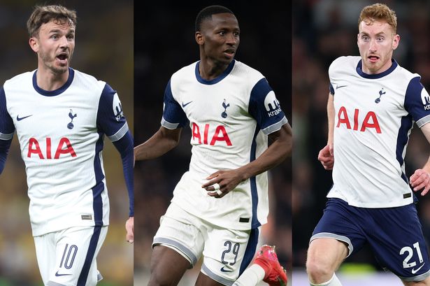 Pape Matar Sarr in action for Tottenham Hotspur before Europa League final