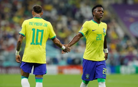 Richarlison celebrates a crucial goal for Brazil